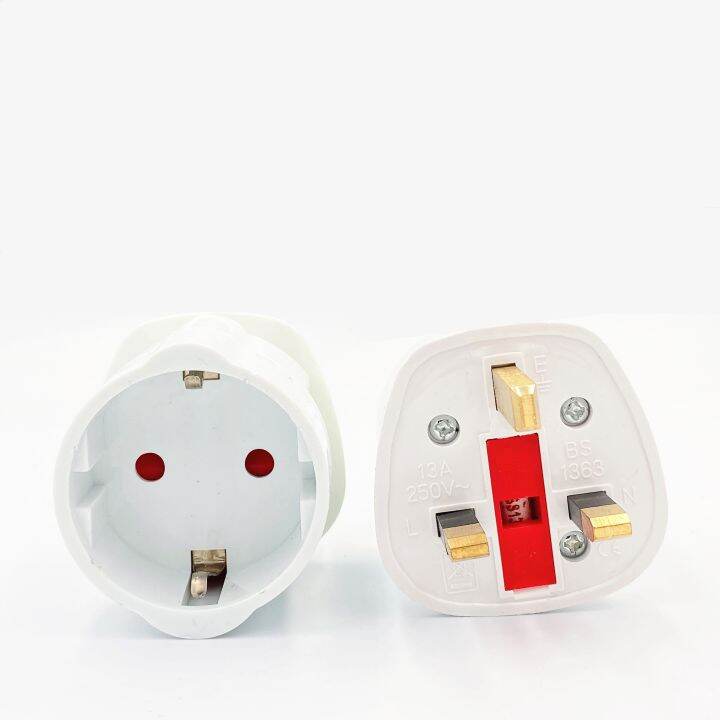 EU Euro 2 Pin To UK 3 Pin Plug AC Universal Adapter Travel Converter