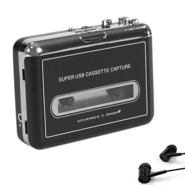 Portable Stereo USB Cassette Player Plastic Cassette Tape to MP3