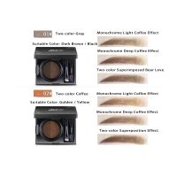 1pcs Cushion Eyebrow Cream With Two Head Brush Waterproof Long lasting Easy Coloring Not Flying Powder Eye Brow Dyeing Makeup