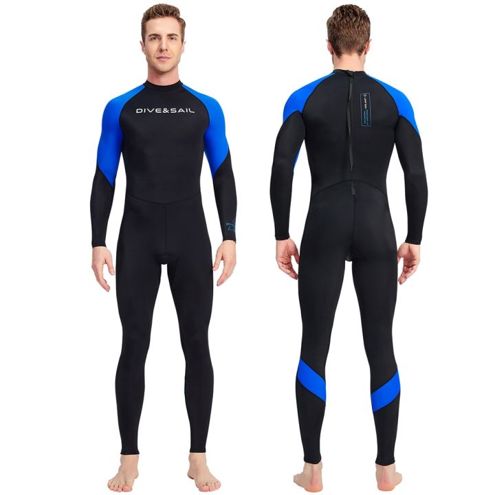 ชุดว่ายน้ำผ้าไนลอน-สแปนเด็กซ์สำหรับชุดดำน้ำกันน้ำผู้ชายชุดสูทแขนยาวดำน้ำสำหรับ-surf