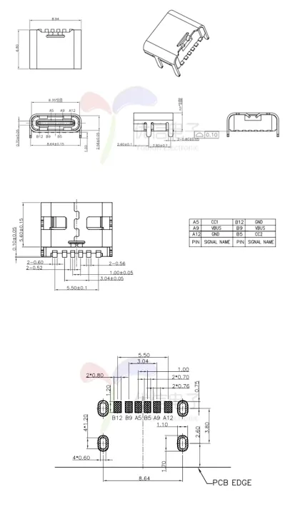 20-10-5pcs-6-pin-smt-socket-connector-micro-usb-type-c-3-1-female-placement-smd-dip-for-pcb-design-diy-high-current-charging