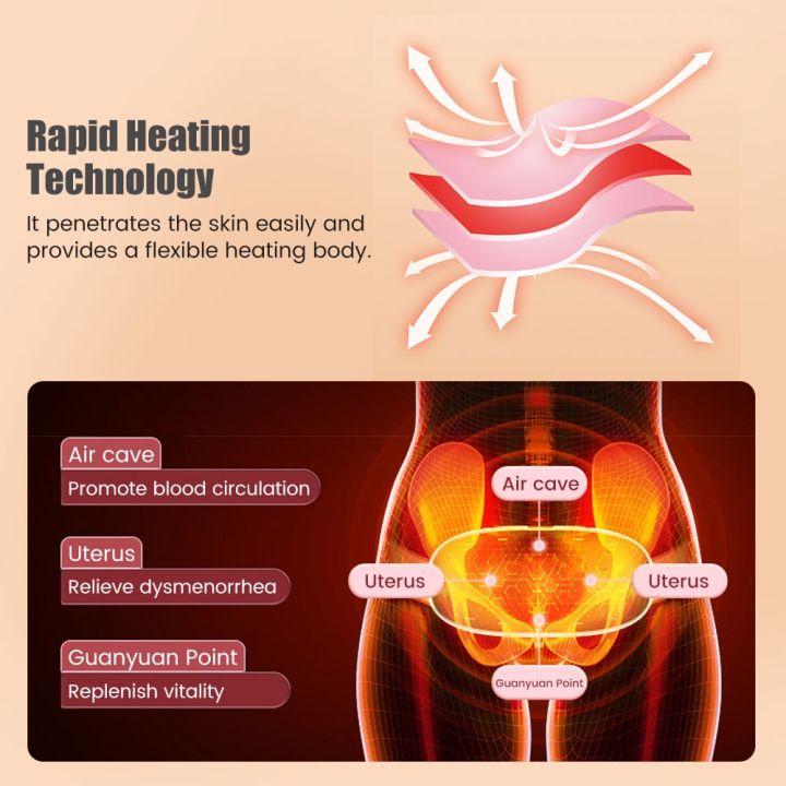 บรรเทาอาการปวดประจำเดือนนวดบริเวณเอวสำหรับผู้หญิงเข็มขัดวังอุ่นบรรเทาอาการปวดบรรเทาปวด