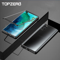 TOPZERO การดูดซับโลหะเคสเสริมกันกระแทกสำหรับ Samsung กาแลคซี S20บวก S20อัลตร้า Note 20ฝาหลังกระจกเทมเปอร์