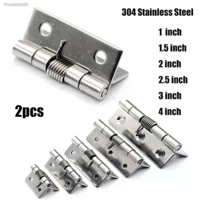 ✕ 2pcs/set Self Closing Spring Door Hinge Stainless Steel Hardware 1/1.5/2 Inch For Windows Cabinets Jewelry Box