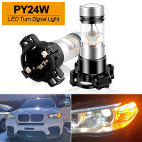 2X Amber สีเหลืองข้อผิดพลาดฟรี PY24W 5200S หลอดไฟ LED เปิดสัญญาณสำหรับ BMW E90/E92 3 F10/F07 5 Series E83/F25 X 3 E70 X5 E71 X6 Z4 GT