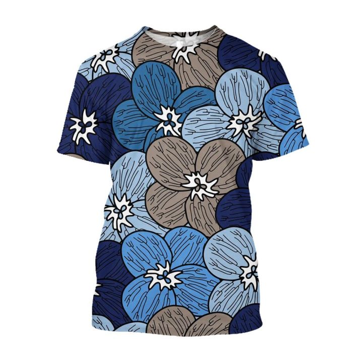 ฤดูร้อนใหม่-originality-ภาพวาดดอกไม้กราฟิกเสื้อ-t-สำหรับ-unisex-แฟชั่น-casual-men-พิมพ์รอบคอแขนสั้น-tees-tops