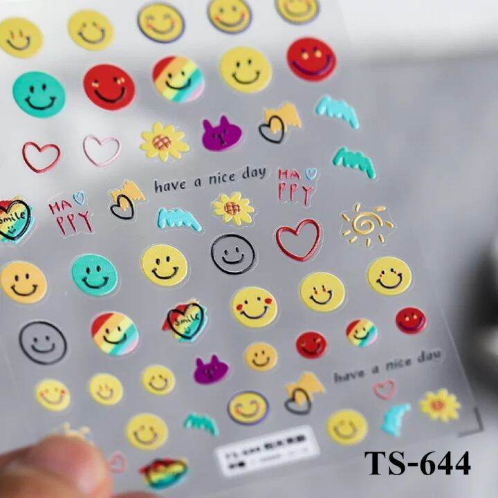 ts-สติกเกอร์ติดเล็บลายการ์ตูน-ลายสวยๆ-น่ารักๆ-3d-ลอกติดได้เลย-ถูกมากก