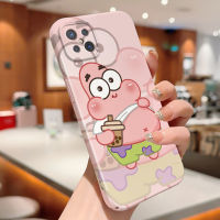 GGK เคสสำหรับ OPPO Reno4 Z 5G Reno5 Reno5 5G Reno5 Pro 5G Reno6 5G Reno7 Pro 5G Reno8 5G Reno8 Pro 5G ฟิล์มเคสโทรศัพท์การ์ตูน SpongeBob ดีไซน์เต็มรูปแบบเปลือกแข็งคลุมทั้งหมดเคสห่อหุ้มกันกระแทก