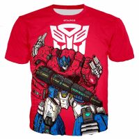 Kids Summer Transformation Robot 3d Print Boys T-Shirts Kids Autobots Tees Children Summer Short Tops