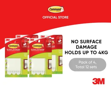 Buy 3M Command 17201-ES Picture Hanging Strips, Medium, Holds 4 Kg. Whole  Pack, 4 Pairs/Pack Online