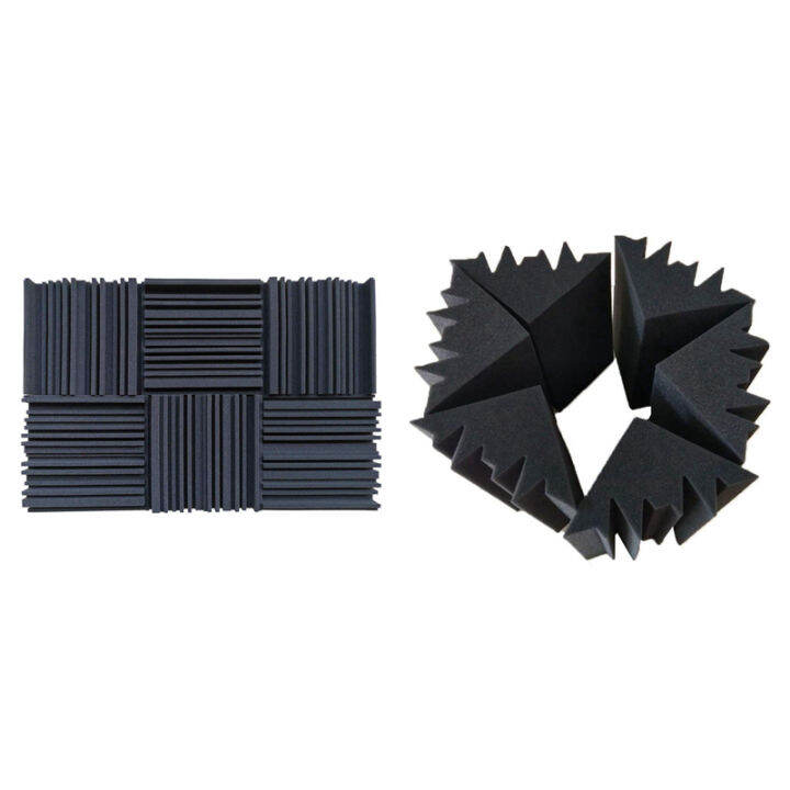 14 Pack Acoustic Panels Soundproofing Foam Acoustic Tiles Studio Foam Sound Wedges Lazada PH