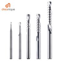 【DT】hot！ 1pc AAAAA single flute spiral end mill 3.175 shank aluminum engraving carving bit for woodworking Down cut