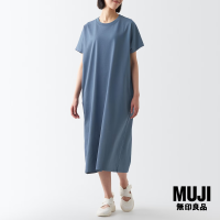มูจิ เดรสแขนสั้นผ้าสัมผัสเย็นสบาย ผู้หญิง - MUJI Cool Touch Dress