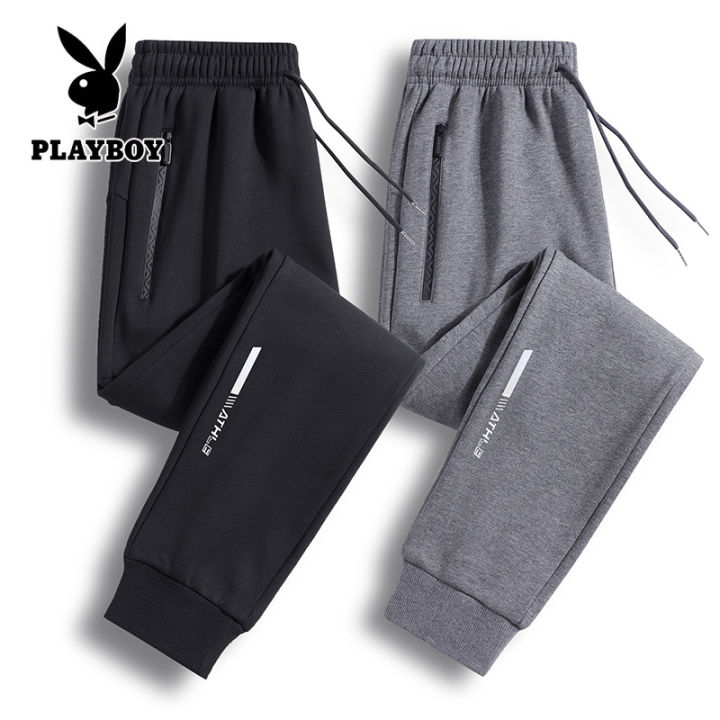 playboyกางเกงวอร์มลำลองสำหรับผู้ชาย-กางเกงผู้ชายแบรนด์แฟชั่นคุณภาพสูง