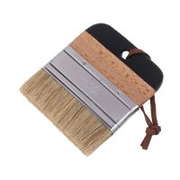 Wide Flat Chalk Paint Wax Brush Ergonomic Wood Handle Natural Bristle Brushes