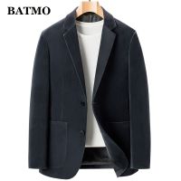 BATMO 2022 new arrival spring blazer jackets men,velvet jackets 88227