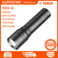 Supfire S33 Mini ไฟฉาย LED Ultra Bright ตะเกียงตั้งแคมป์กันน้ำแบตเตอรี่ในตัว USB ชาร์จหลายฟังก์ชั่นไฟฉาย