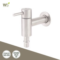 WS ก๊อกสนาม ก๊อกล้างพื้น แบบสวมสายยาง 4 หุน Stainless304 รุ่น Wang WS-0306S