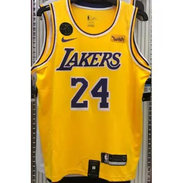 Los Angeles Lakers #8 Kobe Bryant With KB Patch Yellow Stitched NBA Jersey  in 2023
