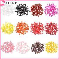 XIANP 100pcs/bag อุปกรณ์เสริมลูกปัด ทนทาน อุปกรณ์ต่อพ่วงปลายสาย สร้อยข้อมือลูกปัดคงที่ 12สี วงแหวนปลายท่อ จุกยาง ผิวด้านเรียบ โอริง