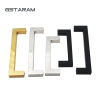 ✆❄♟ Cabinet Handle Square Furniture Hardware Stainless Steel Kitchen Door Knobs Cupboard Wardrobe Drawer Pulls