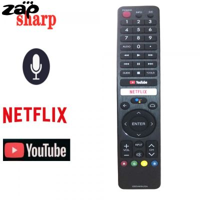 NEW Original GB346WJSA for SHARP Remote control with Voice Fernbedienung netflix and YouTube Compatible model GB326WJSA Compatible model 2T-C50BG1X