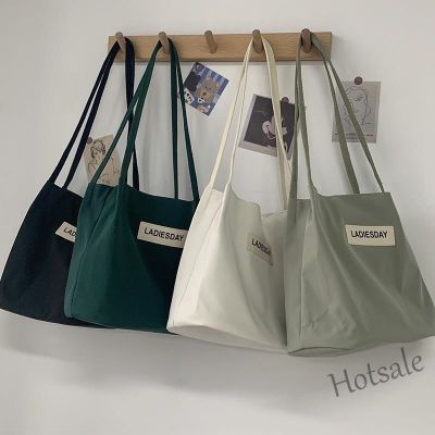 【hot sale】﹍ C16 Nylon waterproof canvas shoulder bag female Japanese college students tutorial backpack ins simple cloth bag fashion travel handbag shopping bag