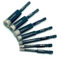 5-16mm Hexagonal Shank Brazed Dry Ceramic Tile Drill Bit หินอ่อนหินแกรนิต Vitrified Tile Hole Opener Diamond Drill Bit Hole Saw