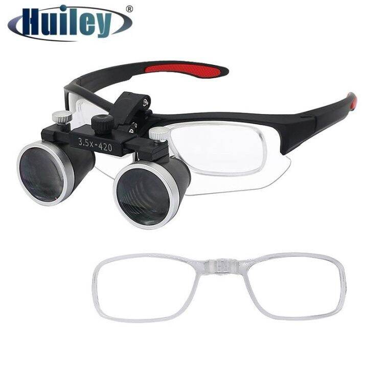 2.5X/3.5X Dental Loupes Binocular Magnifier Ultralight Eyeglasses Pupil