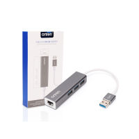 HUB USB 3.0 2in1 USB LAN Gigabit Ethernet Adapter Onten รุ่น otn-5220 (USB HUB) and (USB LAN)