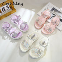 Bling Flowers Kids Sandals Princess Rhinestone PU Child Girls Sandals Comfortable Soft Bottom Fashion Children Summer Shoes