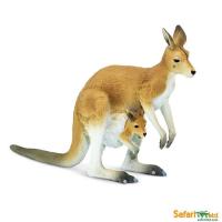 Safari Ltd. : SFR100108 โมเดลสัตว์ Kangaroo with Joey