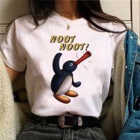 Pingu เสื้อยืดอะนิเมะสำหรับผู้หญิง,เสื้อลายการ์ตูนเครื่องแต่งกายแนวสตรีทตลกเสื้อผ้า