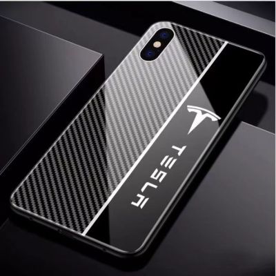 เคสสำหรับไอโฟนโทรศัพท์ Tesla กันกระแทก14 /Pro/plus/Pro Max/ 13/12/11-กระจกป้องกัน