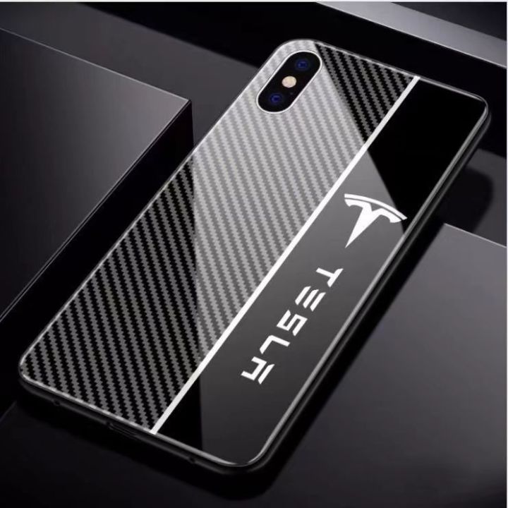 เคสสำหรับไอโฟนโทรศัพท์-tesla-กันกระแทก14-pro-plus-pro-max-13-12-11-กระจกป้องกัน