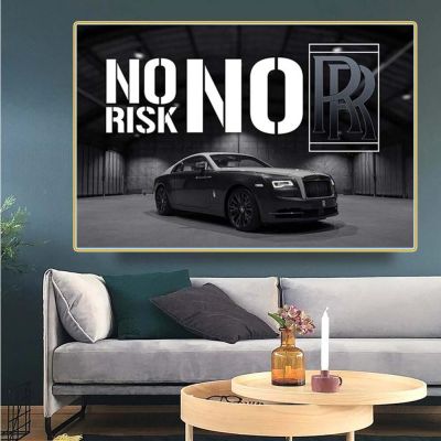 Office Rolls Royce สร้างแรงบันดาลใจคำคม Wall Art ภาพวาดผ้าใบ Luxury Cars โปสเตอร์สร้างแรงบันดาลใจพิมพ์ Room Home Decor Cuadros New