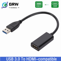 สายเคเบิลอะแดปเตอร์วิดีโอภายนอกที่รองรับ USB 3.0เป็น HDMI ตัวแปลงเสียงวิดีโอแบบพกพาไดรฟ์1080P ฟรีสำหรับเดสก์ท็อปแล็ปท็อปพีซี