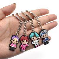 【YF】❄☈卍  1pcs Kawaii Korean Man Group Keychain Anime Cartoon Rubber Pendant Ornament Birthday Fans