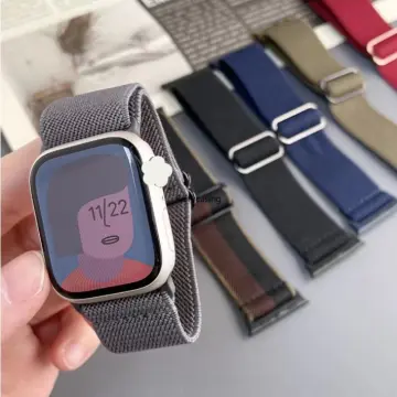 For Xiaomi Mi Band 8 Loop Nylon Replacement Watch Band(Anchor Gray)