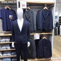 UNIQLO ห้องลองเสื้อคือในฤดูใบไม้ร่วงโจ๊กเกอร์ชุดสูทลำลองถักสองเม็ดสำหรับผู้ชายสูทปลูกฝังศีลธรรมของตัวเองเสื้อโค้ทตะวันตก