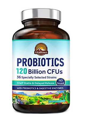 Vitalitown Probiotics 120 Billion CFUs | 36 Strains- 30 Delayed Release Veg Caps
