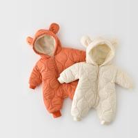 Baby Winter Bodysuit Overalls Clothes Newborn Plush Thick Zipper Hooded Coat
