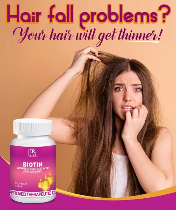 DR. VITA BIOTIN FOR WOMEN With Iron and Folic Acid, anti hair fall,  strengthens hair | Lazada PH
