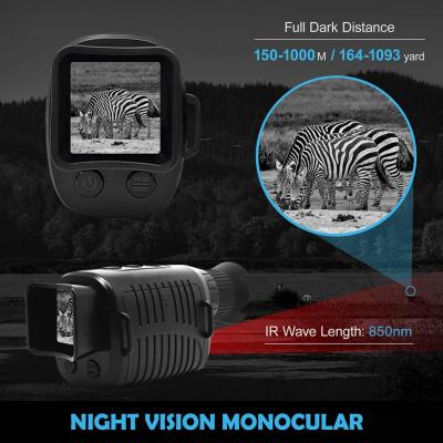 อุปกรณ์คืนกล้องถ่ายรูปอินฟราเรดแบบตาเดียวกล้องโทรทรรศน์ดิจิตอล1080P สำหรับกล้องล่าสัตว์เครื่องมือเดินทางกลางแจ้ง