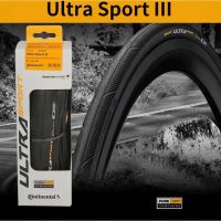 HOT สุด ยางนอกจักรยาน นอกเสือหมอบขอบพับ CONTINENTAL ULTRASPORT 3 700X23C,700x25c (ได้เฉพาะ: 700 x 25) สบายกระเป๋า ยางนอกแก้มสูง ยางล้อ ยางนอก ยางนอกมอเตอร์ไซค์ ยางนอกรถมอไซค์