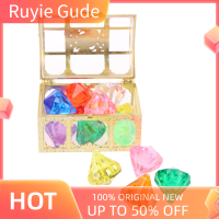 Ruyie ของขวัญคริสต์มาส,เซลแฟลชไดฟ์พลอยดำของเล่นในสระว่ายน้ำ10เพชรหลากสีใหญ่พร้อมกล่องโจรสลัดสมบัติว่ายน้ำ