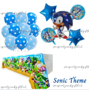 Sonic Birthday Party Supplies, 6pcs Sonic Balloons the hedgehog Party  Supplies
