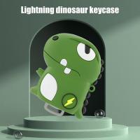 Dinosaur Car Key Fob Cover Silicone Smart Key Protector Car Key Case Shell Protector Dinosaur Smart Remote Keyless Key Fob Shell for Men Women sweet