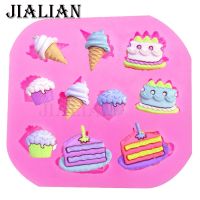 Cones cake Ice-cream Shape chocolate cake decorating tools DIY baking candy confeitaria patisserie fondant silicone mold T0372