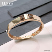 Lenya Jewelry  กำไลข้อมือ สโมคกี้ควอตซ์ (Smoky Quartz) เงินแท้ 925 ชุบทองชมพู ประดับพลอยรูปทรงสีเหลี่ยม เพิ่มลุคการแต่งตัวในวันทำงาน ที่สนุกสุดเหวี่ยง เฮฮา ได้อย่างลงตัว ในคอเลคชั่น product champion